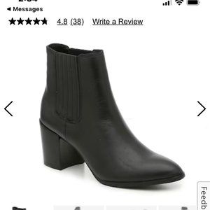 Steve Madden Jain Black Leather Boots 7.5